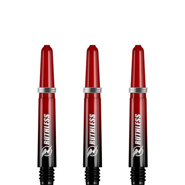 Ruthless Deflectagrip Plus Dart Shafts - Short - Polycarbonaat - Red/Black