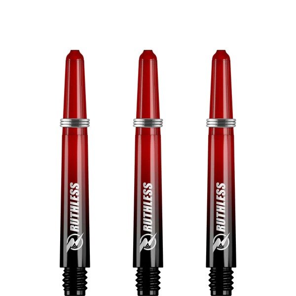 Ruthless Deflectagrip Plus Dart Shafts - Inbetween - Polycarbonaat - Red/Black