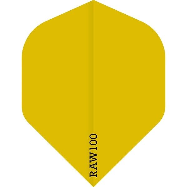 Dart Flights - Raw 100 - 100 Micron - Std - Plain - Yellow