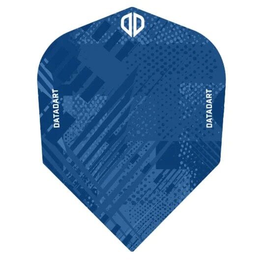Datadart Dart Flights - Grunge - 100 Micron - No6 - Std - Blue