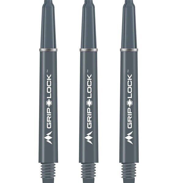Mission GripLock Shafts - Dart Shafts - Medium - Grey