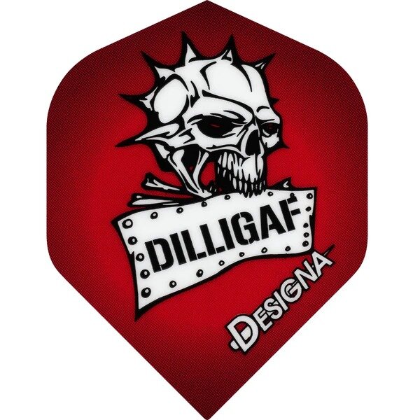 Designa Dart Flights - Extra Strong - Std - Dilligaf Skull
