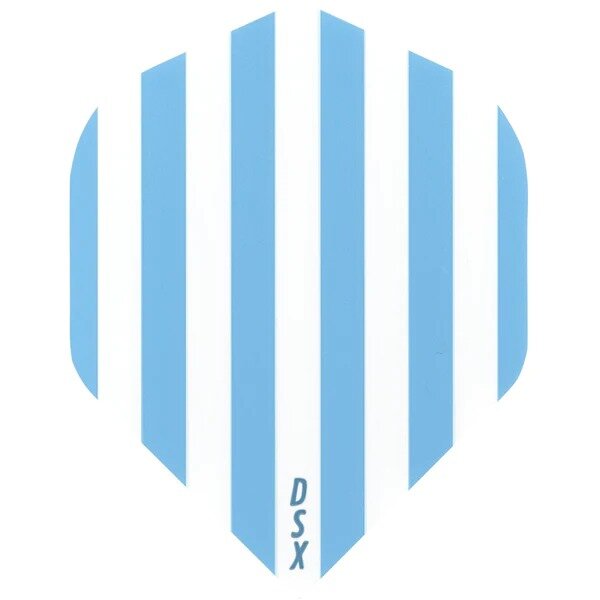 Dart Flights - Designa DSX Football - No2 - Std - White-Light Blue