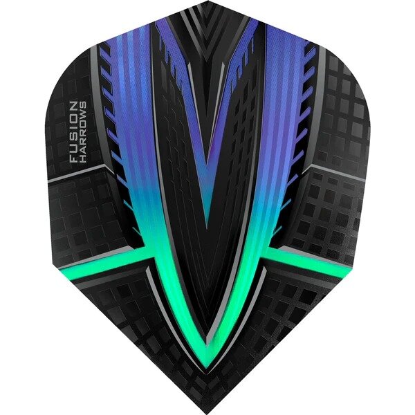 Harrows Fusion Dart Flights - 100 Micron - No6 - Std - Aqua Blue
