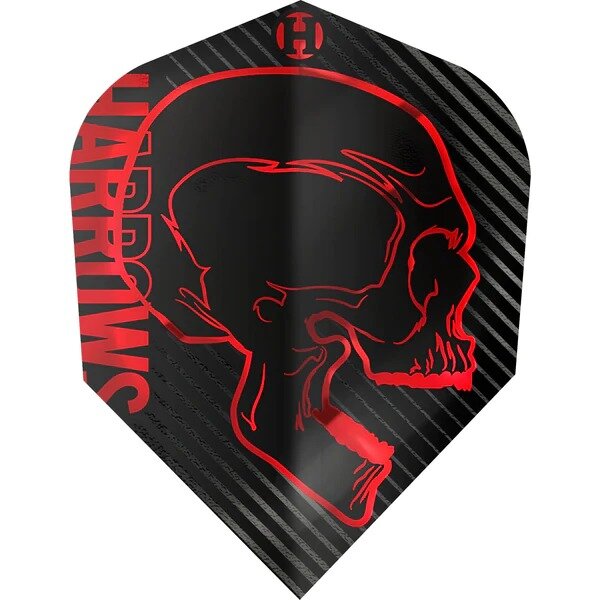 Harrows Rage Dart Flights - 100 micron - Std - No6 - Red