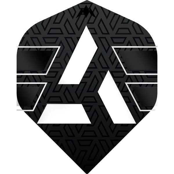 Mission Hazard Dart Flights - No2 - Std - Black/White