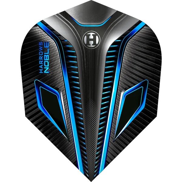 Harrows Noble Dart Flights - 100 micron - No6 - Std - Aqua Blue