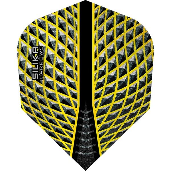Harrows Silika Dart Flights - Tough Crystaline Coated - Std - No6 - Yellow