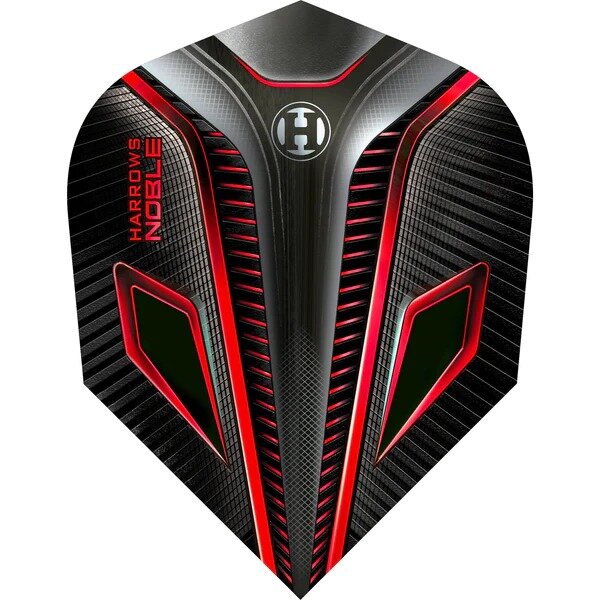 Harrows Noble Dart Flights - 100 micron - No6 - Std - Red