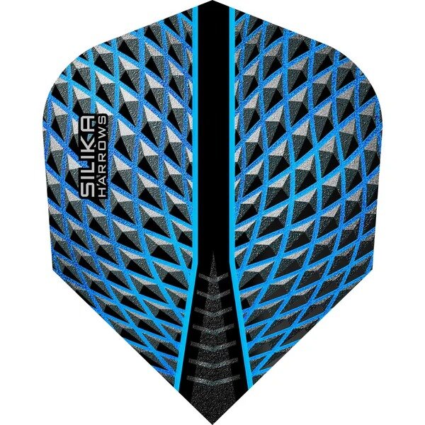 Harrows Silika Dart Flights - Tough Crystaline Coated - Std - No6 - Aqua Blue