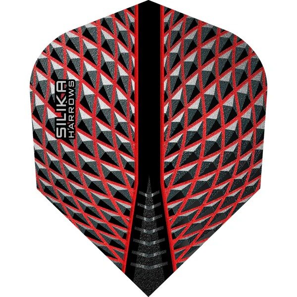 Harrows Silika Dart Flights - Tough Crystaline Coated - Std - No6 - Red