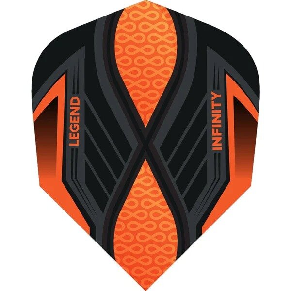  Legend Infinity Dart Flights - 100 Micron - No2 - Std - Orange