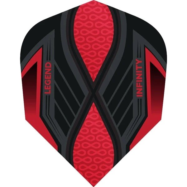  Legend Infinity Dart Flights - 100 Micron - No2 - Std - Red