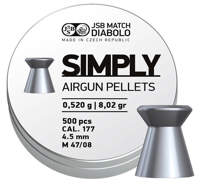 JSB Simply Airgun Pellets 4.5 mm 0.520 gram - 8.02 grain