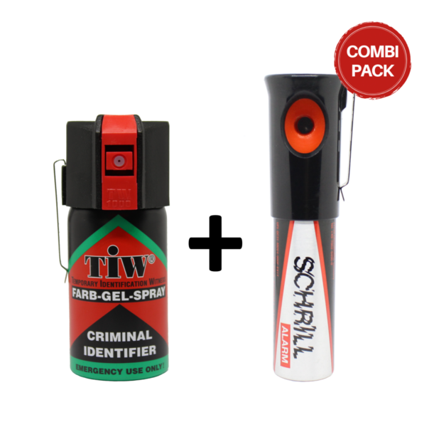 TIW SPRAY en SCHRILL - ALARM | Self Defence Set | COMBI-DEAL