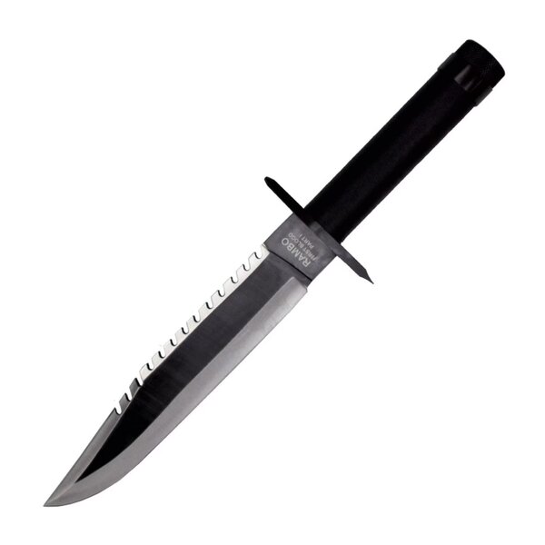 Survival Knife I | RAMBO | With Leather Sheath | Black
