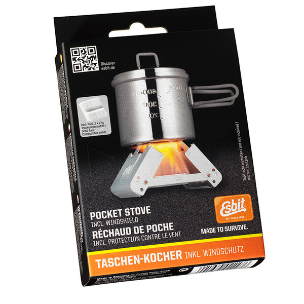 Esbit | Pocket Stove | M | RVS |inclusief 12x14GR Solid Fuel