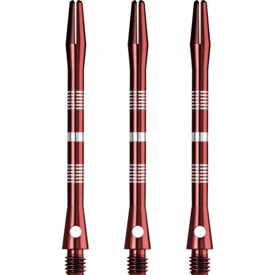 DESIGNA MULTILINE ALUMINIUM SHAFTS - REGROOVED - RED - LONG