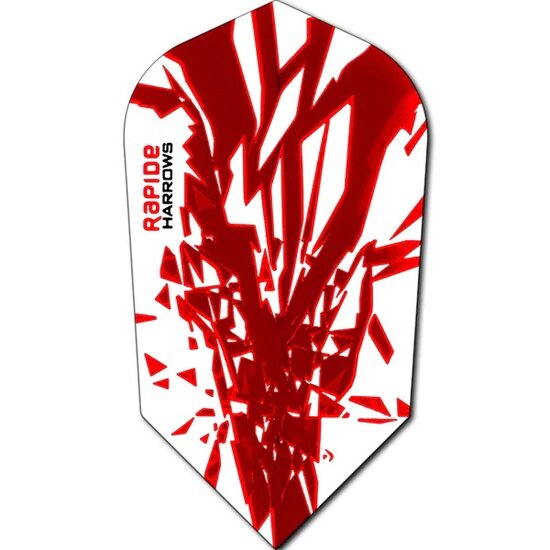 Harrows Rapide Dart Flights - Slim Shape - 100 Micron - Red
