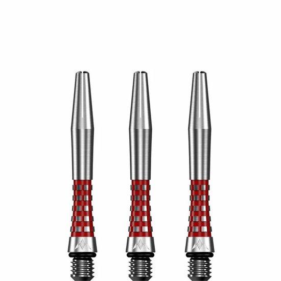 MISSION ATOM13 | ALUMINIUM SHAFTS | NATURAL/RED | SHORT - 35 mm