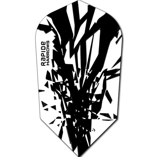 Harrows Rapide Dart Flights - Slim Shape - 100 Micron - Black