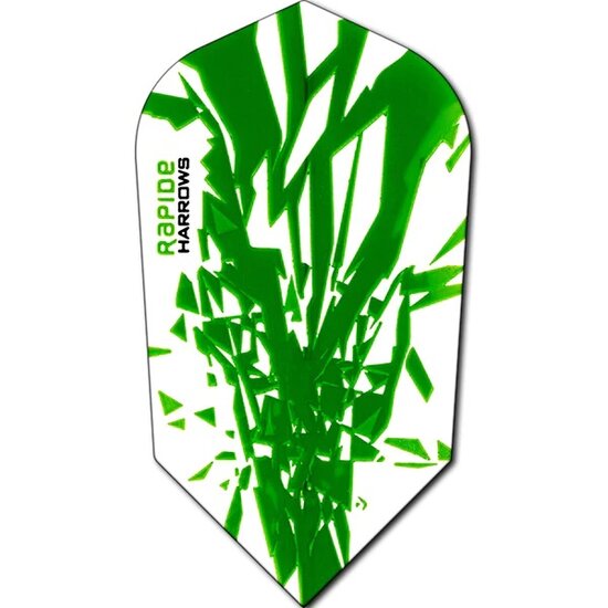 Harrows Rapide Dart Flights - Slim Shape - 100 Micron - Green