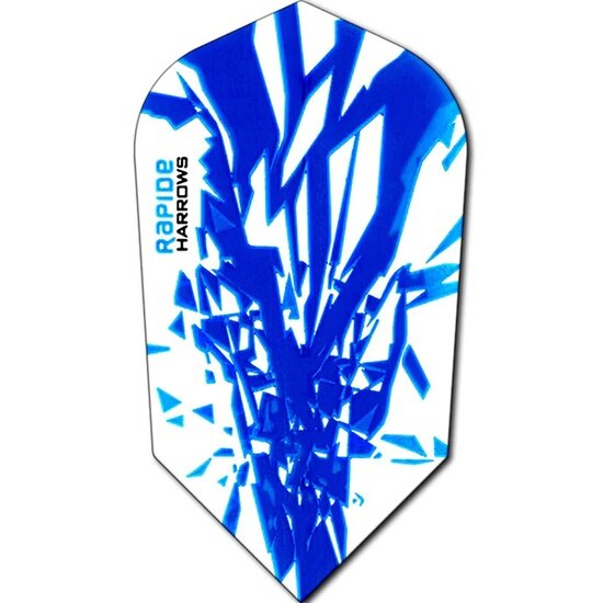 Harrows Rapide Dart Flights - Slim Shape - 100 Micron - Light Blue