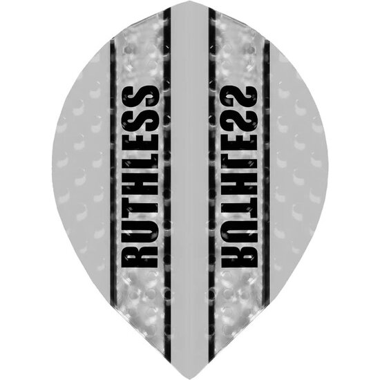 Ruthless - Clear Panel Embossed - Dart Flights - 100 Micron - Pear - Clear
