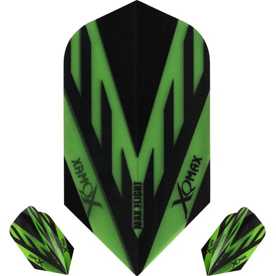 XQMax Dart Flights - Max Flight - 100 - Slim - Green