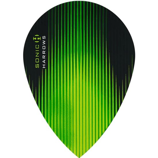 Harrows Sonic Dart Flights - Pear Shape - 100 Micron - Green