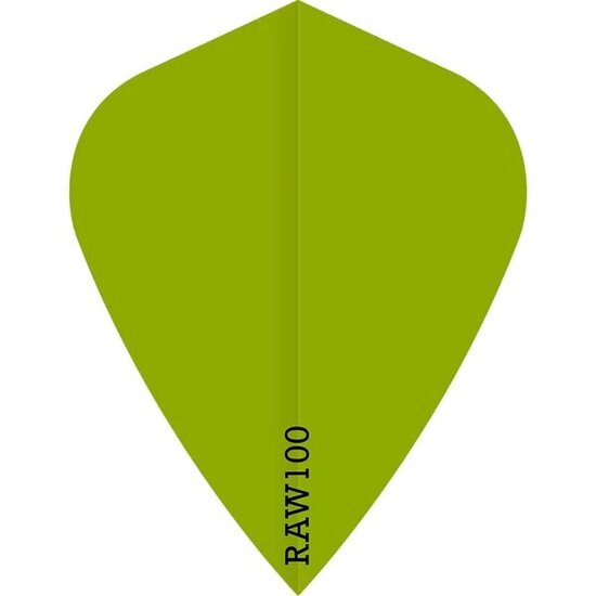 Dart Flights - Raw 100 - 100 Micron - Kite - Green