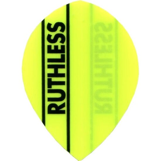 Ruthless - Solid Panel - Dart Flights - 100 Micron - Pear - Yellow