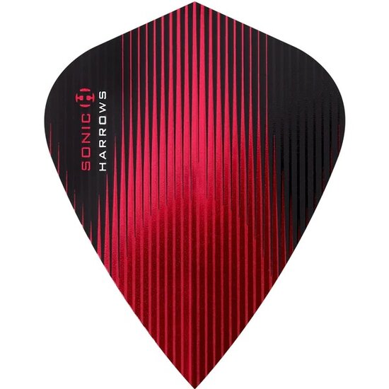 Harrows Sonic Dart Flights - Kite Shape - 100 Micron - Red