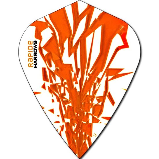 Harrows Rapide Dart Flights - Kite Shape - 100 Micron - Orange