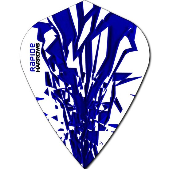 Harrows Rapide Dart Flights - Kite Shape - 100 Micron - Dark Blue
