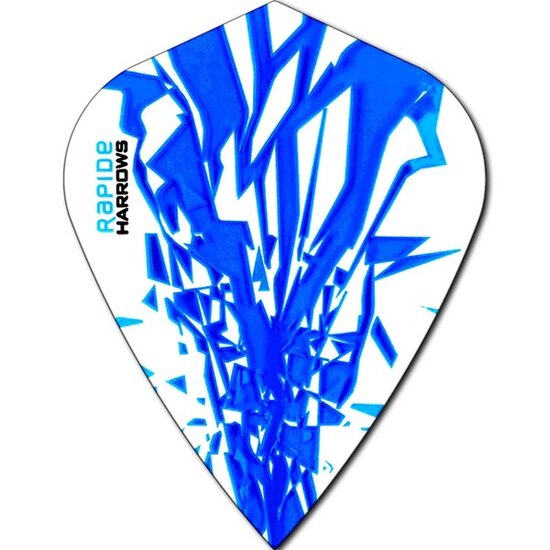 Harrows Rapide Dart Flights - Kite Shape - 100 Micron - Light Blue