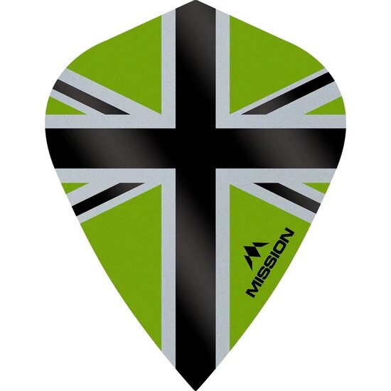 Mission Alliance-X Union Jack Dart Flights - Kite - Green