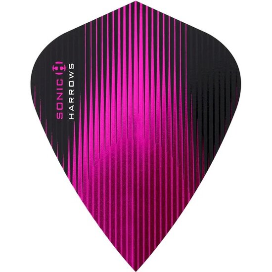 Harrows Sonic Dart Flights - Kite Shape - 100 Micron - Pink