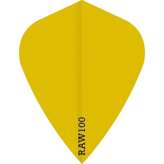 Dart Flights - Raw 100 - 100 Micron - Kite - Yellow