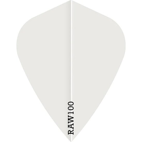 Dart Flights - Raw 100 - 100 Micron - Kite - White