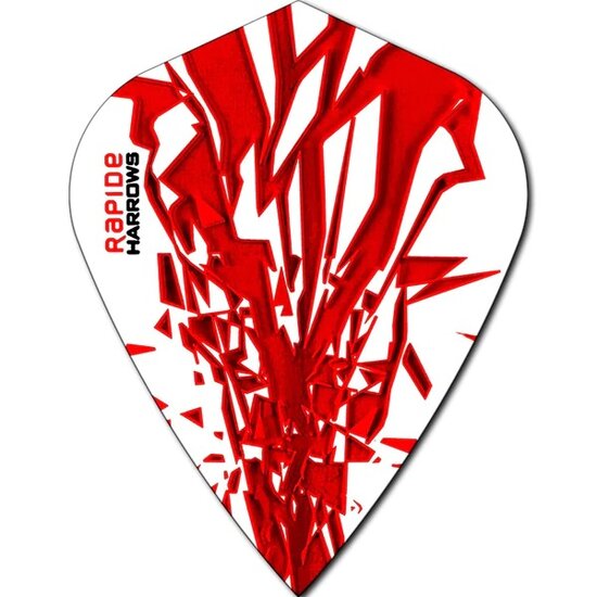 Harrows Rapide Dart Flights - Kite Shape - 100 Micron - Red