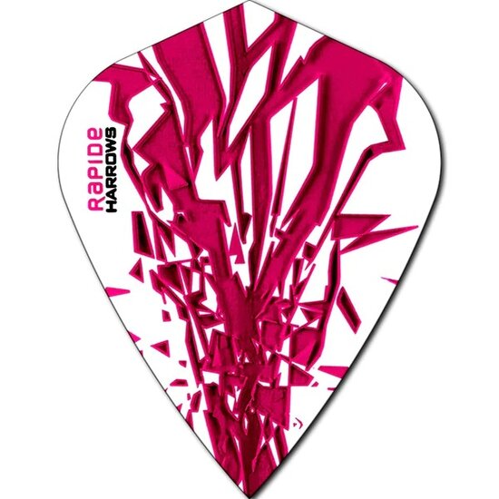Harrows Rapide Dart Flights - Kite Shape - 100 Micron - Pink
