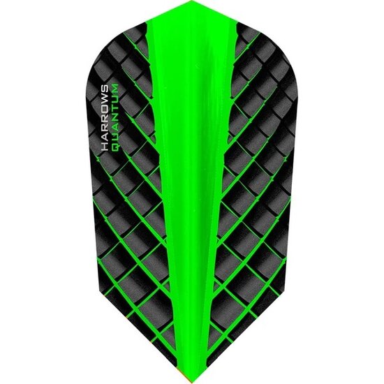 Harrows Quantum Dart Flights - 3D Effect - 100 Micron - Slim - Green
