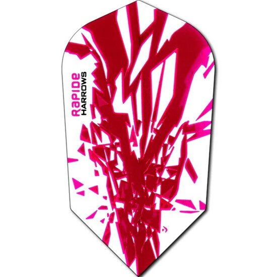 Harrows Rapide Dart Flights - Slim Shape - 100 Micron - Pink