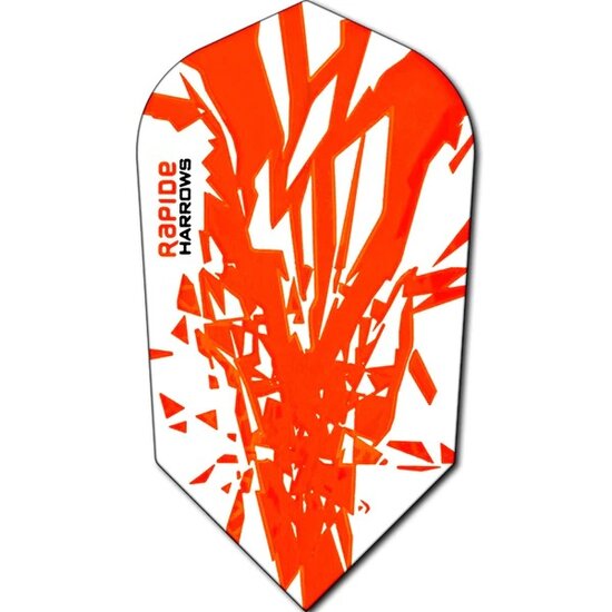 Harrows Rapide Dart Flights - Slim Shape - 100 Micron - Orange