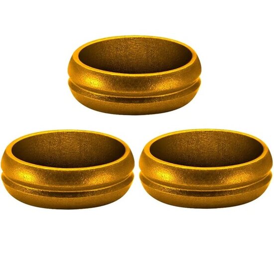 Mission F-Lock Rings - Shaft Lock - 3 Pack - Gold