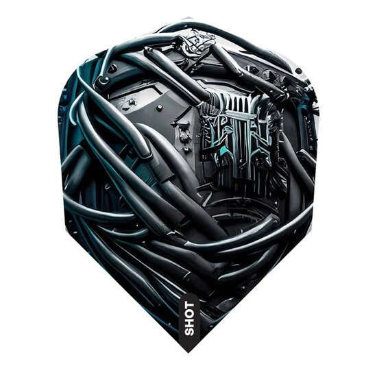 SHOT AI DART FLIGHTS - 100 MICRON - STANDARD NO6 - CYBERPUNK