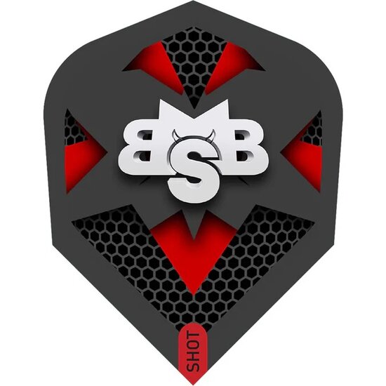 SHOT MICHAEL SMITH DART FLIGHTS - 100 MICRON - STD - NO6 - BULLY BOY - TENACIOUS