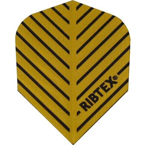 RIBTEX DART FLIGHTS - STANDARD SHAPE - STRIPES - Gold