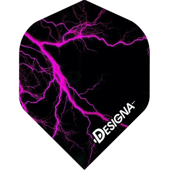 DESIGNA LIGHTNING STRIKE DART FLIGHTS - EXTRA STRONG - STD - Pink